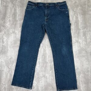 Dickies Work Pants Men's 38x32 Blue Denim Work Dungaree Carpenter Regular Fit